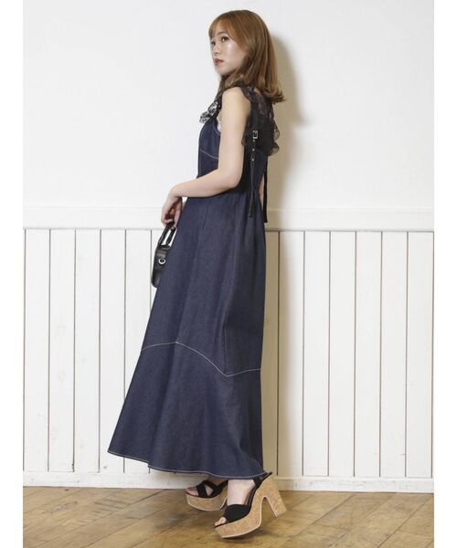 dazzlin（ダズリン）の「レースリブペプラムブラウス（シャツ/ブラウス・レディース・ブラック/グレー/オフホワイト・FREE）」の7枚目の写真