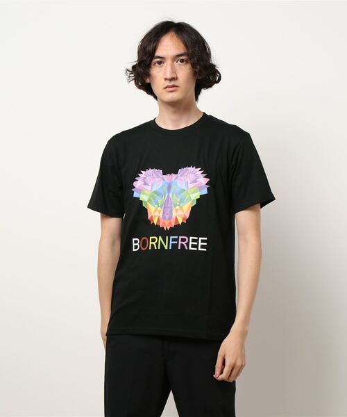 Request(リクエスト)の「【Request】 転写プリント クルーネック Tシャツ(Tシャツ/カットソー・メンズ・ブラック/ホワイト系その他・3/2)」の1枚目の写真