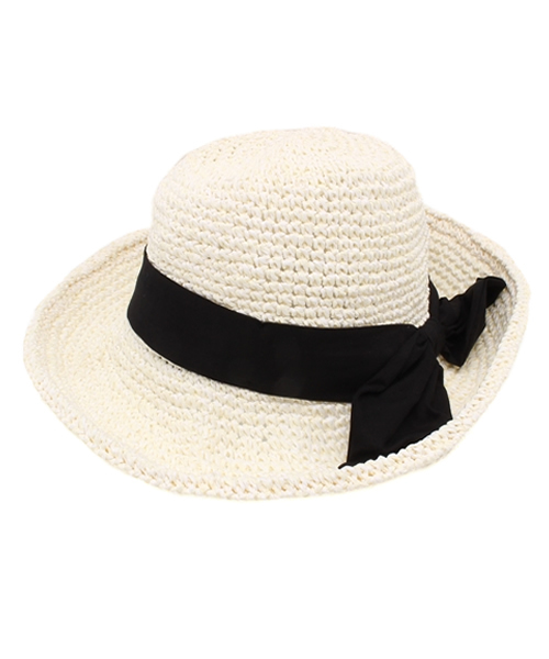 Ray BEAMS（レイビームス）の「Ray BEAMS / ペーパー リボンハット（ハット・レディース・ホワイト/ナチュラル/ブラック/ブラウン・ONE SIZE）」の12枚目の写真