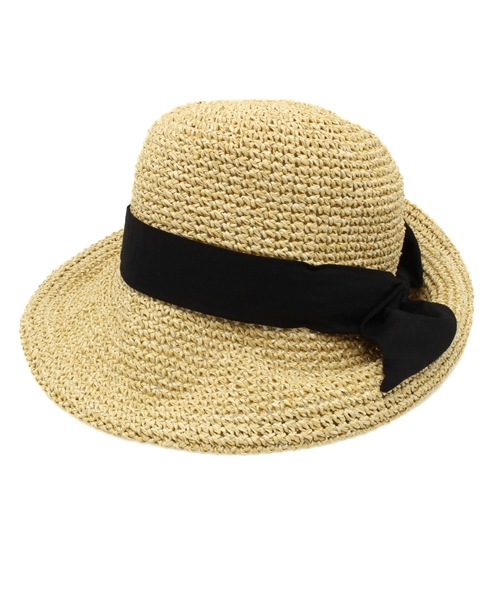 Ray BEAMS（レイビームス）の「Ray BEAMS / ペーパー リボンハット（ハット・レディース・ホワイト/ナチュラル/ブラック/ブラウン・ONE SIZE）」の4枚目の写真