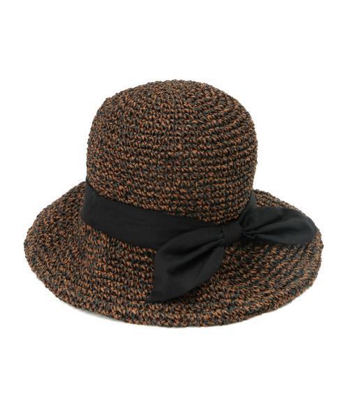 Ray BEAMS（レイビームス）の「Ray BEAMS / ペーパー リボンハット（ハット・レディース・ホワイト/ナチュラル/ブラック/ブラウン・ONE SIZE）」の7枚目の写真