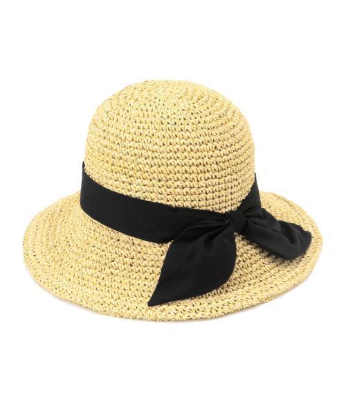 Ray BEAMS（レイビームス）の「Ray BEAMS / ペーパー リボンハット（ハット・レディース・ホワイト/ナチュラル/ブラック/ブラウン・ONE SIZE）」の9枚目の写真