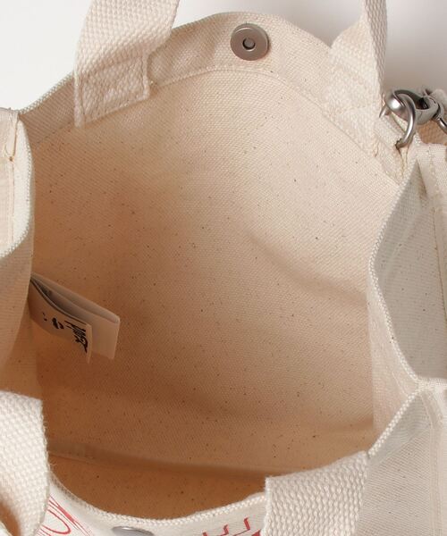X-girl（エックスガール）の「REPEAT LOGO CANVAS 2WAY MINI TOTE BAG（トートバッグ・レディース・ホワイト/ブラック/ベージュ・ONE SIZE）」の22枚目の写真