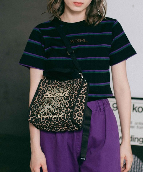 X-girl（エックスガール）の「REPEAT LOGO CANVAS 2WAY MINI TOTE BAG（トートバッグ・レディース・ホワイト/ブラック/ベージュ・ONE SIZE）」の3枚目の写真