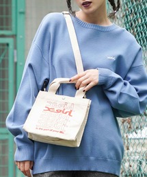 X-girl | REPEAT LOGO CANVAS 2WAY MINI TOTE BAG(トートバッグ)