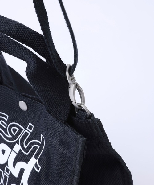 X-girl（エックスガール）の「REPEAT LOGO CANVAS 2WAY MINI TOTE BAG（トートバッグ・レディース・ホワイト/ブラック/ベージュ・ONE SIZE）」の11枚目の写真