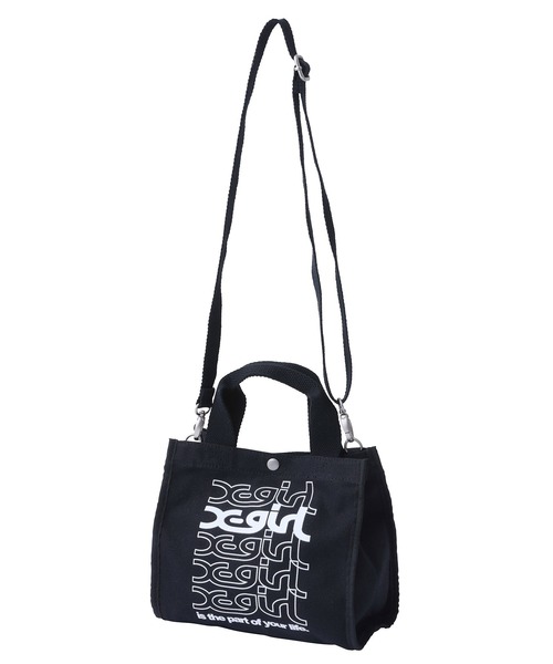 X-girl（エックスガール）の「REPEAT LOGO CANVAS 2WAY MINI TOTE BAG（トートバッグ・レディース・ホワイト/ブラック/ベージュ・ONE SIZE）」の15枚目の写真