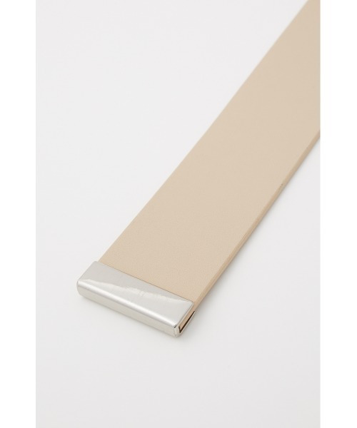 SLY（スライ）の「LEATHER LONG WIDE BELT レザー ロング ワイド ベルト（ベルト・レディース・アイボリー/ブラック・FREE）」の7枚目の写真