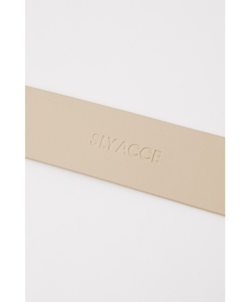 SLY（スライ）の「LEATHER LONG WIDE BELT レザー ロング ワイド ベルト（ベルト・レディース・アイボリー/ブラック・FREE）」の13枚目の写真