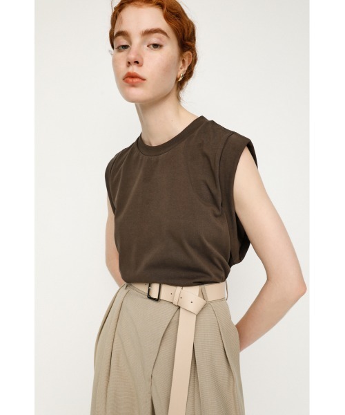 SLY（スライ）の「LEATHER LONG WIDE BELT レザー ロング ワイド ベルト（ベルト・レディース・アイボリー/ブラック・FREE）」の6枚目の写真