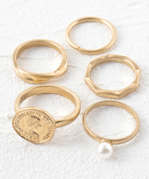 Jubilee(ジュビリー)の「肌に優しい軽量リング 5本セット 【日本製 ニッケルフリー】(リング・レディース・ピンク/シルバー/ゴールド/ブルー/ブルー系その他/シルバー系その他/ゴールド系その他/シルバー系その他2/シルバー系その他3/ゴールド系その他2/ゴールド系その他3/アイボリー・FREE)」の9枚目の写真