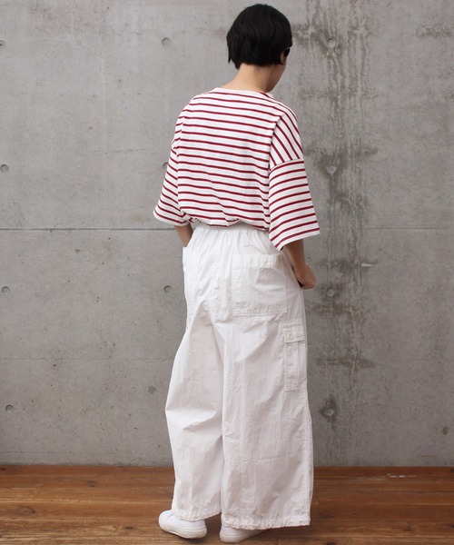 aimer le mieux(エメルミュー)の「aimer ボーダー天竺 バスクTシャツ(Tシャツ/カットソー・レディース・ネイビー/レッド/ピンク・FREE)」の6枚目の写真