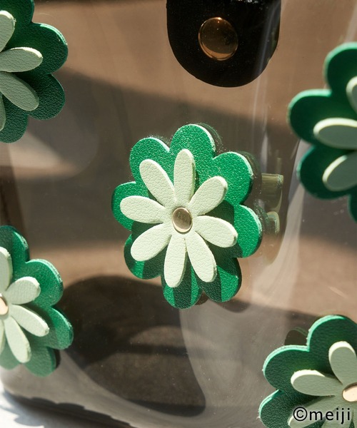 ROPE' PICNIC（ロペピクニック）の「【CHELSEA×ROPE' PICNIC】ポーチ付きフラワークリアバッグ（ショルダーバッグ・レディース・グリーン/オレンジ系その他・FREE）」の7枚目の写真