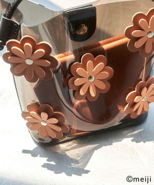 ROPE' PICNIC（ロペピクニック）の「【CHELSEA×ROPE' PICNIC】ポーチ付きフラワークリアバッグ（ショルダーバッグ・レディース・グリーン/オレンジ系その他・FREE）」の8枚目の写真