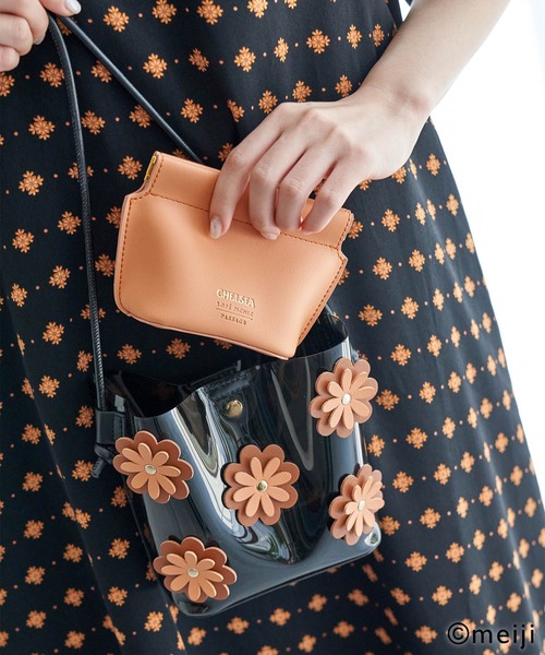 ROPE' PICNIC（ロペピクニック）の「【CHELSEA×ROPE' PICNIC】ポーチ付きフラワークリアバッグ（ショルダーバッグ・レディース・グリーン/オレンジ系その他・FREE）」の16枚目の写真