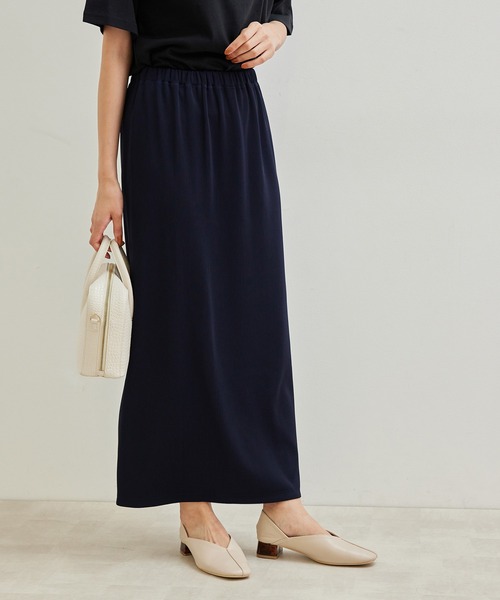 ROPE' PICNIC（ロペピクニック）の「【セットアップ対応】リブカットスカート（スカート・レディース・ベージュ系その他/ネイビー・38）」の5枚目の写真