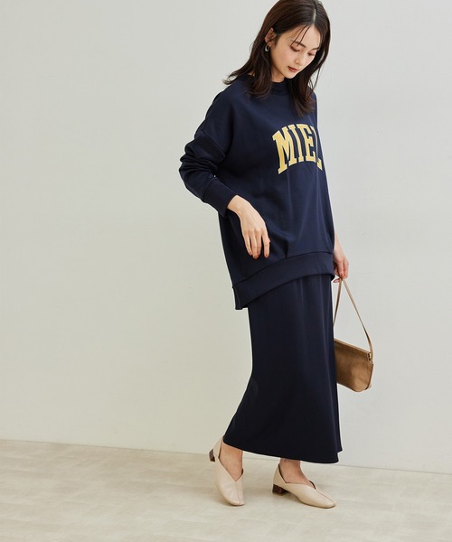 ROPE' PICNIC（ロペピクニック）の「【セットアップ対応】リブカットスカート（スカート・レディース・ベージュ系その他/ネイビー・38）」の4枚目の写真