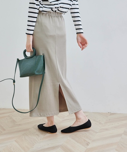 ROPE' PICNIC（ロペピクニック）の「【セットアップ対応】リブカットスカート（スカート・レディース・ベージュ系その他/ネイビー・38）」の14枚目の写真