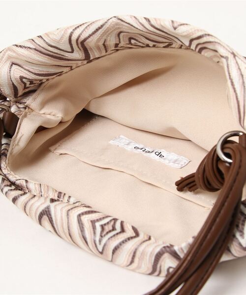 ap retro(アプレトロ)の「柄ジャガードミニ巾着ショルダーバッグ(ショルダーバッグ・レディース・ブラウン/アイボリー・FREE)」の10枚目の写真