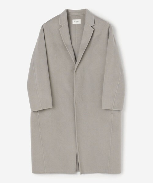 LE GLAZIK（ルグラジック）の「LE GLAZIK | ラムウール リバーチェスターコート WOMEN（チェスターコート・レディース・ベージュ/ネイビー/ライトグレー・36）」の2枚目の写真