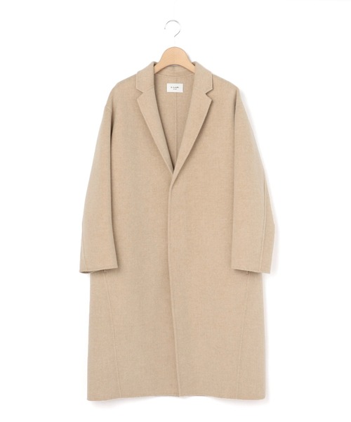 LE GLAZIK（ルグラジック）の「LE GLAZIK | ラムウール リバーチェスターコート WOMEN（チェスターコート・レディース・ベージュ/ネイビー/ライトグレー・36）」の13枚目の写真
