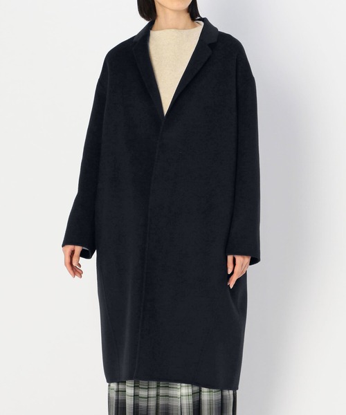 LE GLAZIK（ルグラジック）の「LE GLAZIK | ラムウール リバーチェスターコート WOMEN（チェスターコート・レディース・ベージュ/ネイビー/ライトグレー・36）」の6枚目の写真