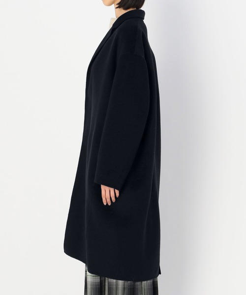 LE GLAZIK（ルグラジック）の「LE GLAZIK | ラムウール リバーチェスターコート WOMEN（チェスターコート・レディース・ベージュ/ネイビー/ライトグレー・36）」の9枚目の写真