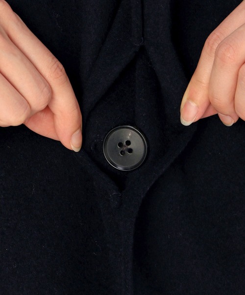 LE GLAZIK（ルグラジック）の「LE GLAZIK | ラムウール リバーチェスターコート WOMEN（チェスターコート・レディース・ベージュ/ネイビー/ライトグレー・36）」の22枚目の写真