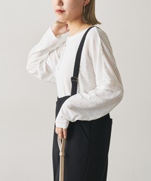 Omekashi | シアーボーダープルオーバー(Tシャツ/カットソー)