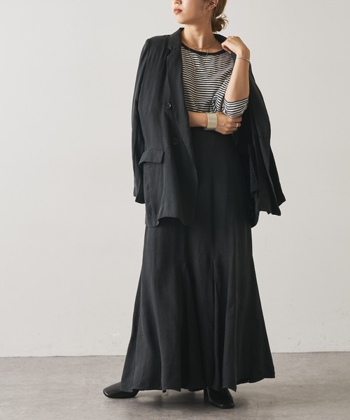 Omekashi（オメカシ）の「シアーボーダープルオーバー（Tシャツ/カットソー・レディース・ブラック/レッド/オフホワイト/グリーン・FREE）」の16枚目の写真