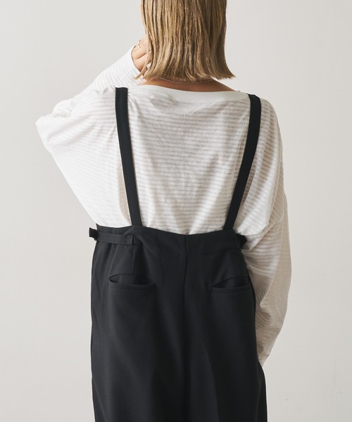 Omekashi（オメカシ）の「シアーボーダープルオーバー（Tシャツ/カットソー・レディース・ブラック/レッド/オフホワイト/グリーン・FREE）」の21枚目の写真