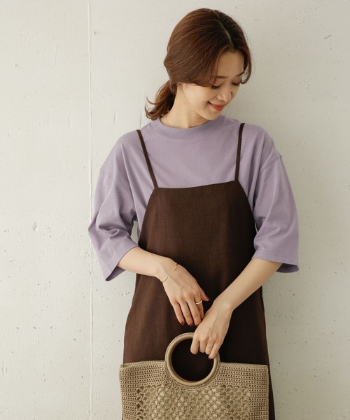 URBAN RESEARCH DOORS（アーバンリサーチドアーズ）の「オーバーサイズコットンTシャツ（Tシャツ/カットソー・レディース・パープル/ベージュ/スミクロ・ONE）」の16枚目の写真