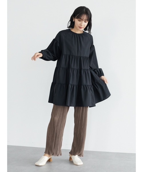 Sugar spoon(シュガースプーン)の「・SUGAR SPOON サテンプリーツパンツ*(その他パンツ・レディース・モカ/チャコールグレー/ブラック/グリーン・FREE)」の7枚目の写真