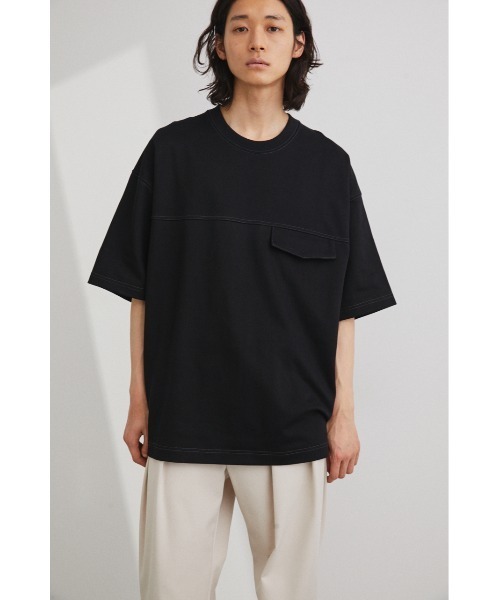 STYLEMIXER（スタイルミキサー）の「ﾌﾛﾝﾄｽﾃｯﾁﾎﾟｹｯﾄT（Tシャツ/カットソー・メンズ・ブラック・3）」の2枚目の写真