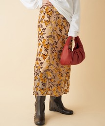 MADEMOISELLE ROPE' | 【セットアップ対応】フロッキーフラワーストレートスカート(スカート)