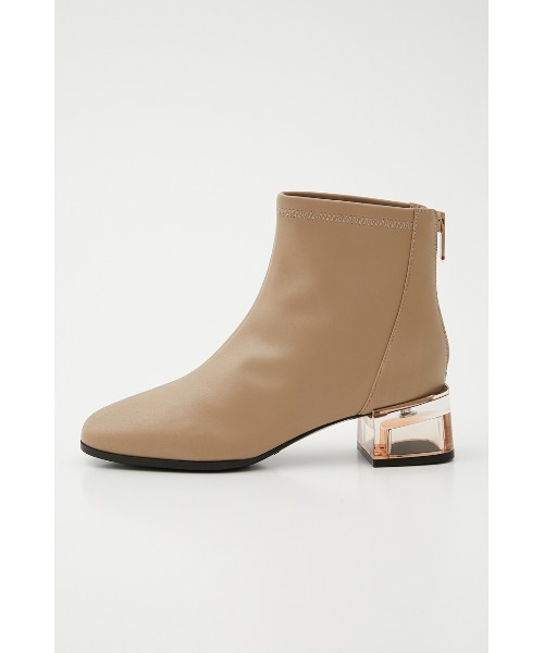 【新品未使用】スタッカート　靴　ベージュ　23.5 STACCATO（スタッカート）の「クリスタルカラーヒールSブーツ（ブーツ