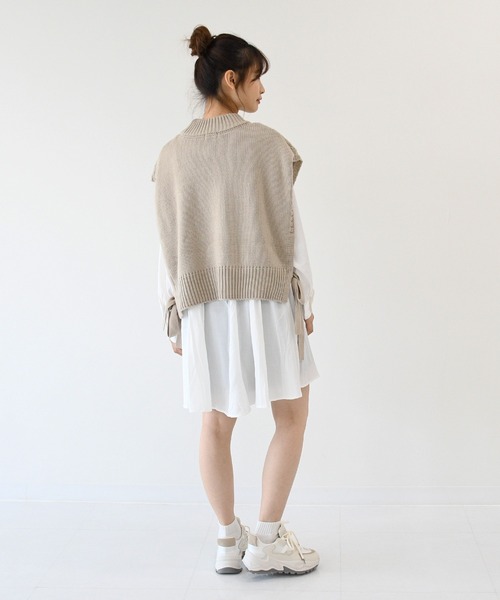 NOFALL（ノーフォール）の「カラーコンビ厚底ダッドスニーカー（スニーカー・レディース・ベージュ/グレー・LL/3L/S/M/L）」の16枚目の写真