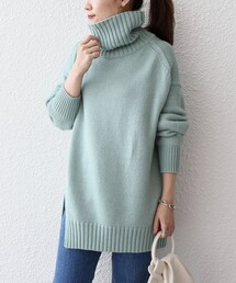 SHIPS | 〈手洗い可能〉サイドスリット タートルプルオーバー◇(ニット/セーター)