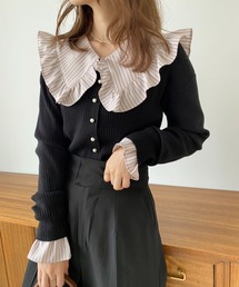 one after another NICE CLAUP | 着回し色々！プチプラ前後2wayパールボタンニットカーディガン(ニット/セーター)