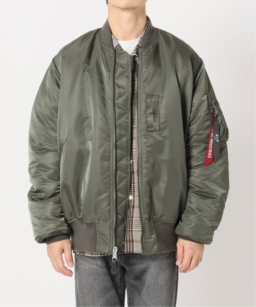 旧1号様 美中古 ALPHA × 417 EDIFICE別注 MA-1 L Alpha Industries（アルファインダストリーズ）の「◇【ALPHA