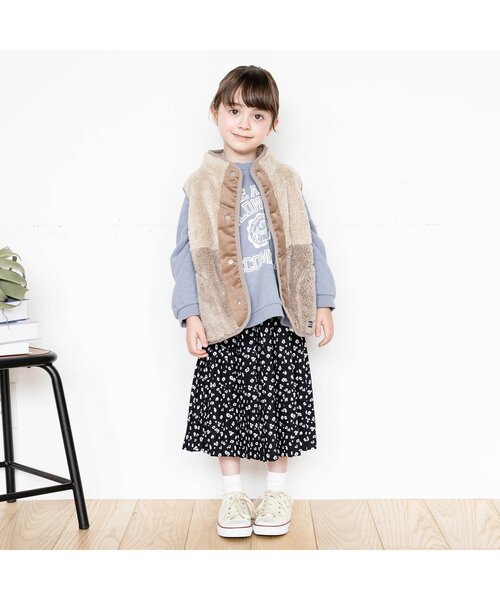 BREEZE（ブリーズ）の「総柄プリーツスカート（スカート・キッズ・ネイビー/ブラウン/ブラック・100/140/120）」の6枚目の写真