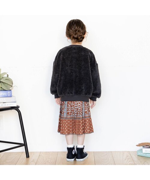 BREEZE（ブリーズ）の「総柄プリーツスカート（スカート・キッズ・ネイビー/ブラウン/ブラック・100/140/120）」の8枚目の写真