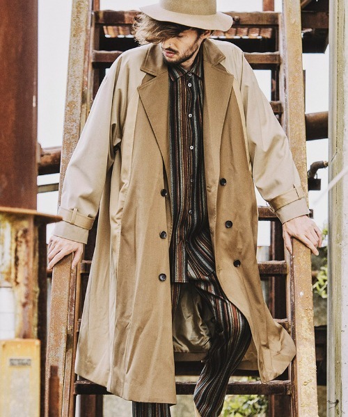 NO ID.(ノーアイディ)の「mj8201- ダブルブレストBIGロングコート(その他アウター・メンズ・ブラック/ベージュ/グレー・ONE SIZE)」の3枚目の写真