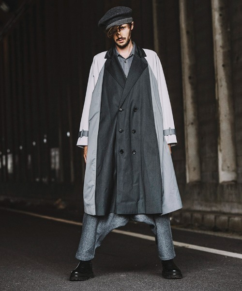 NO ID.(ノーアイディ)の「mj8201- ダブルブレストBIGロングコート(その他アウター・メンズ・ブラック/ベージュ/グレー・ONE SIZE)」の5枚目の写真