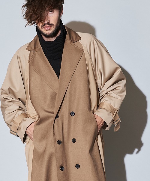 NO ID.(ノーアイディ)の「mj8201- ダブルブレストBIGロングコート(その他アウター・メンズ・ブラック/ベージュ/グレー・ONE SIZE)」の11枚目の写真