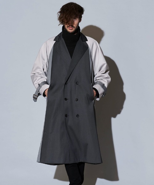 NO ID.(ノーアイディ)の「mj8201- ダブルブレストBIGロングコート(その他アウター・メンズ・ブラック/ベージュ/グレー・ONE SIZE)」の15枚目の写真