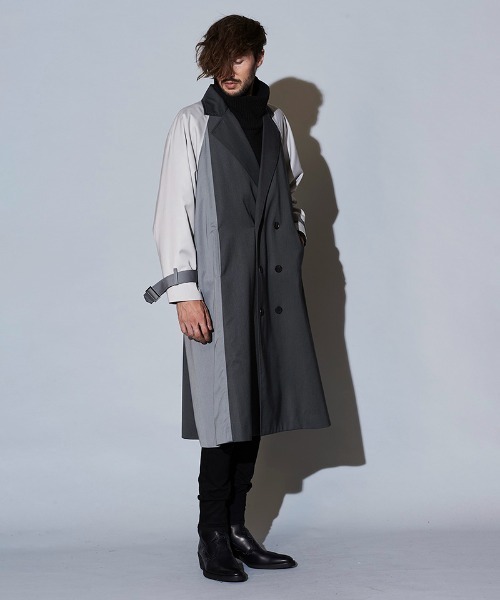 NO ID.(ノーアイディ)の「mj8201- ダブルブレストBIGロングコート(その他アウター・メンズ・ブラック/ベージュ/グレー・ONE SIZE)」の19枚目の写真