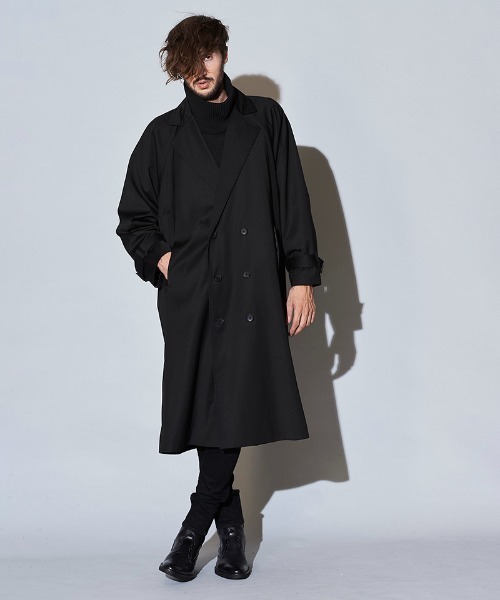 NO ID.(ノーアイディ)の「mj8201- ダブルブレストBIGロングコート(その他アウター・メンズ・ブラック/ベージュ/グレー・ONE SIZE)」の9枚目の写真