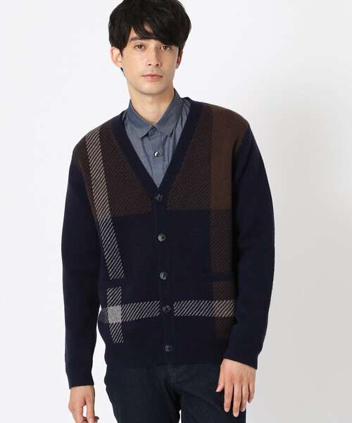 COMME CA ISM（コムサイズム）の「チェック柄 Ｖネックカーディガン（カーディガン/ボレロ・メンズ・ブラック/ネイビー/グレー・MEDIUM/LARGE）」の22枚目の写真