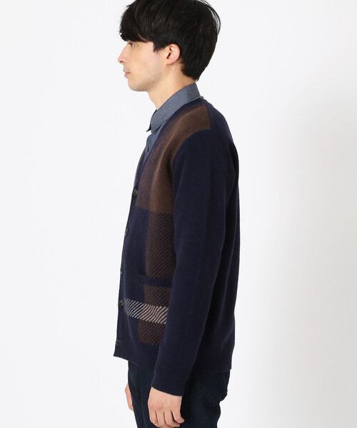 COMME CA ISM（コムサイズム）の「チェック柄 Ｖネックカーディガン（カーディガン/ボレロ・メンズ・ブラック/ネイビー/グレー・MEDIUM/LARGE）」の21枚目の写真